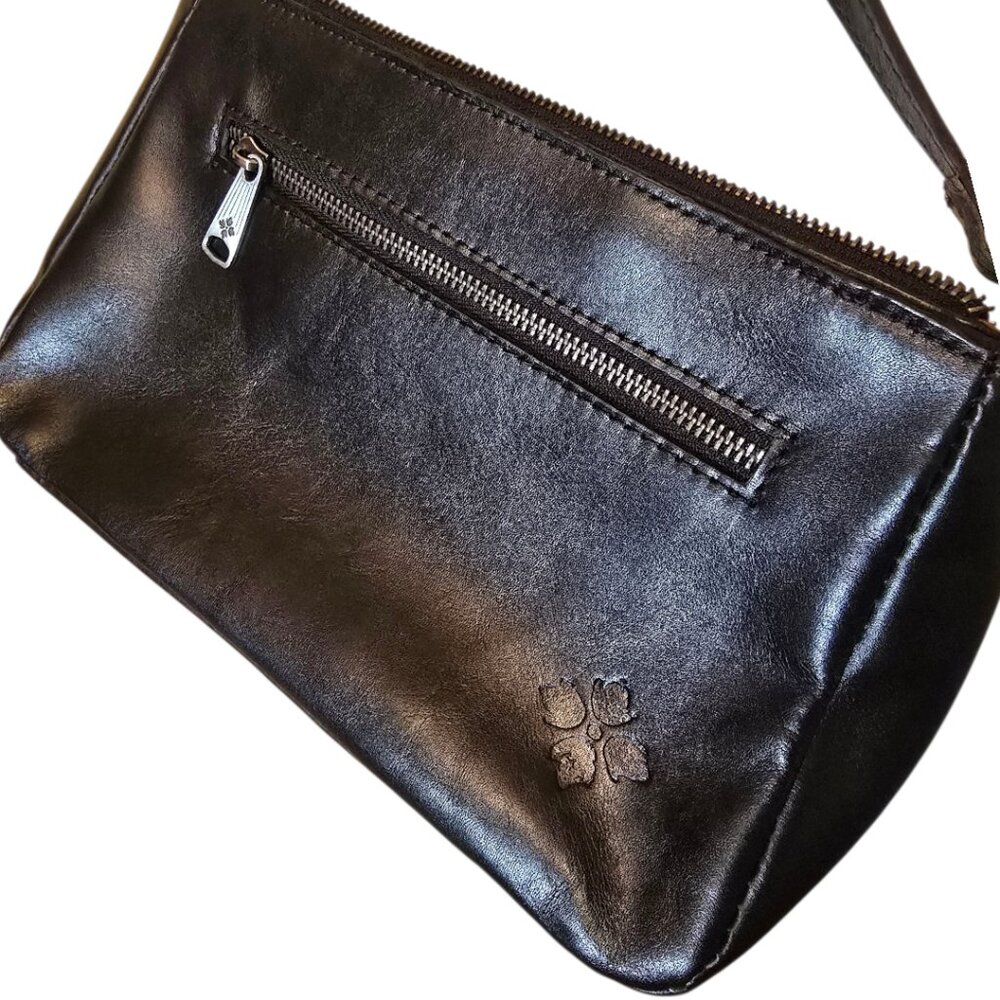 NWOT  -  Patricia Nash Montana Leather Maisie Small Black Leather Crossbody - Picture 5 of 13